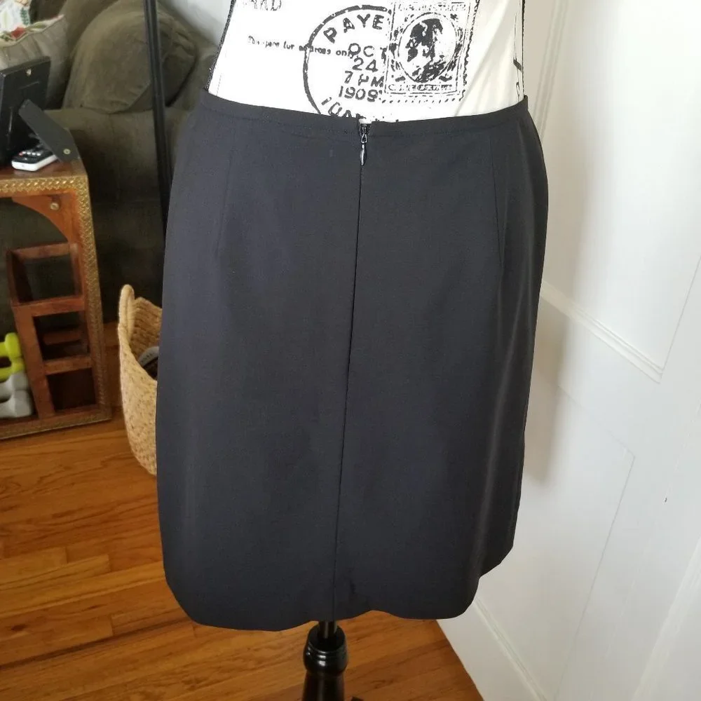 Mondi Black Pencil Skirt Made in Italy